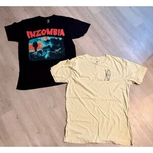 Lot Of 2 The Weeknd Mens L Tees-Inzombia & Rare Scanners 199X XO Shirts